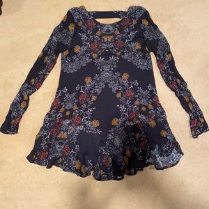 NWT Free People Smooth Talker Tunic in Raven Combo